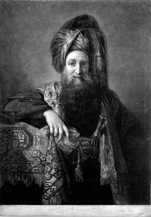 view Portrait of Edward Mortley Montagu in oriental dress.