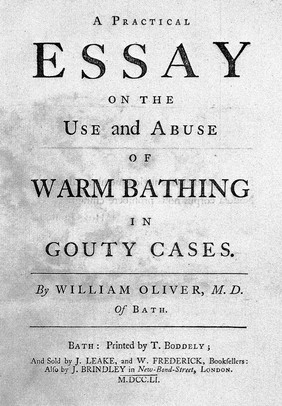 Title-page; Oliver, gout.