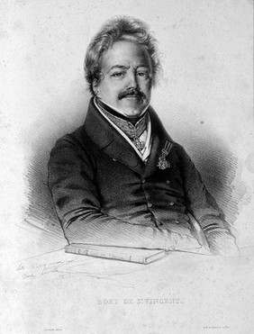 Jean Baptiste Bory de St Vincent. Lithograph by E. Lassalle after himself, 1836.