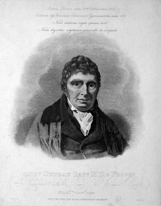 Andrew Duncan. Engraving by E. Mitchell, 1819, after H. Raeburn.