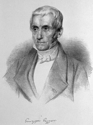 Giuseppe Gazzeri. Lithograph by L. Fiorucci after C. E. Liverati.