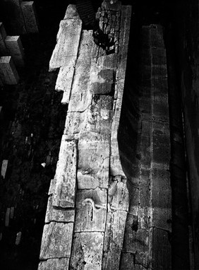 Ruins of the Temple of Aesculapius, Isola Tiberina, Rome.