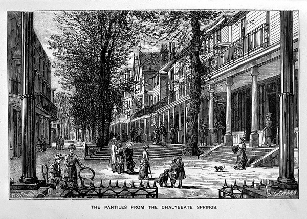 Tunbridge Wells: the Pantiles from the Chalybeate Springs