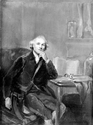 John Hunter (1728-1793), surgeon and anatomist. Oil painting after Sir Joshua Reynolds.
