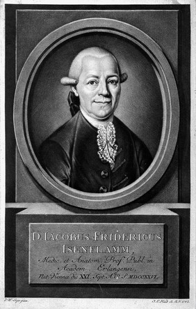 Jacob Friedrich Isenflamm. Mezzotint by J. E. Haid, 1782, after J. W. Seger.