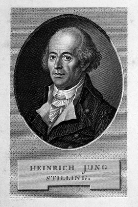 Johann Heinrich Jung-Stilling. Line engraving by J. H. Lips after himself.