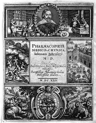Johann Schroeder. Line engraving by S. Furck, 1644.