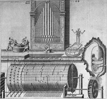 Hydraulic mechanical toy, 1657.