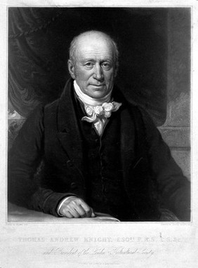 Thomas Andrew Knight. Mezzotint by S. Cousins, 1836, after S. Cole.