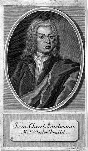 Johann Christian Kundmann. Line engraving attributed to M.F. Bernigeroth.