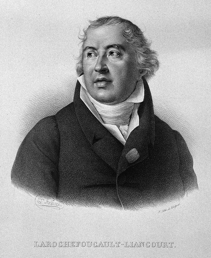 François Alexandre Frédéric, Duc de Larochefoucauld-Liancourt. Lithograph by Z. Belliard.