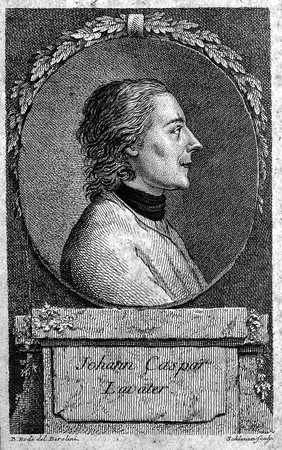 Johann Caspar Lavater. Etching by J. Schleuen after B. Rode.