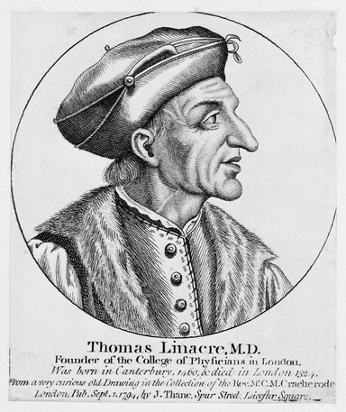 Thomas Linacre. Engraving, 1794.