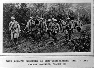 view British and French wounded coming in.