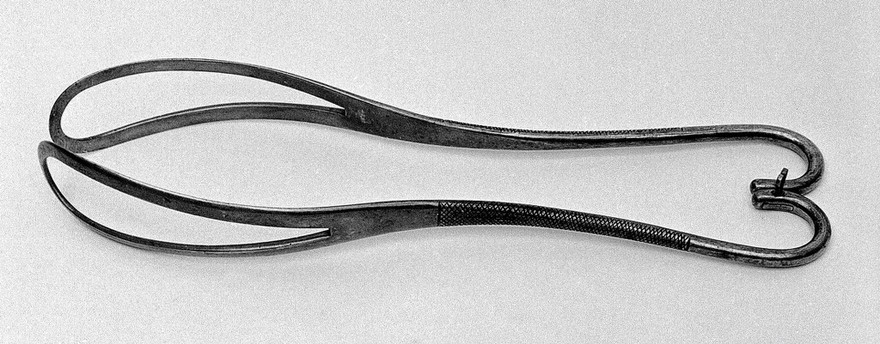 Obstetrical forceps, all-metal, Paoli Assalini