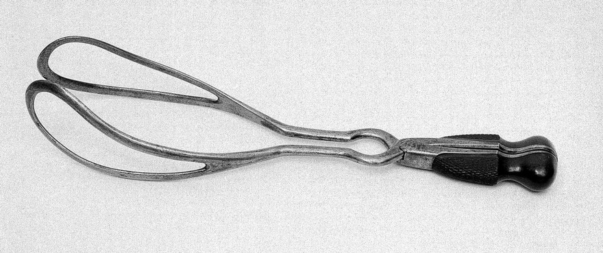 Obstetrical forceps, O. Lever, 19thC