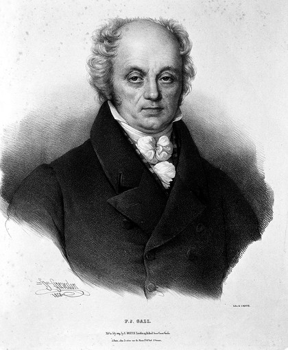 Franz Joseph Gall. Lithograph by H. Grevedon, 1828.