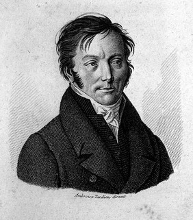 Jean-Etienne-Dominique Esquirol. Stipple engraving by A. Tardieu, 1828.