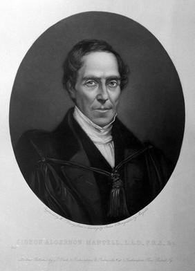Gideon Algernon Mantell. Mezzotint by W. T. Davey after P. Senties after J. Mayall.