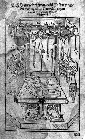 Feldtbuch der Wundartzney. Sampt des Menschen Cörpers Anatomey, unnd Chirurgischen Instrumenten, wahrhafftig Abcontrafeyt, und beschrieben ... / Durch M. Hanns Gerszdorffen, genannt Schylhans.