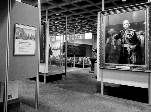 View of World War One Exhibition in the Wellcome Insititute.