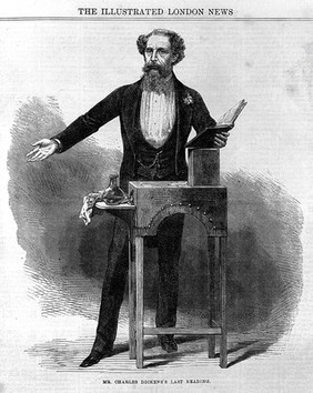 Dickens giving the last reading of his Works.