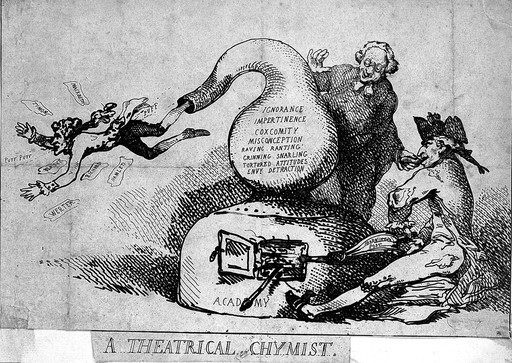 "A Theatrical Chymist". A nonymous etching representing Charles John Kean.