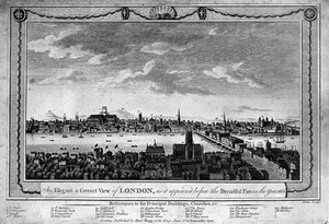 view London, as it appeared before the dredful fire in 1666.