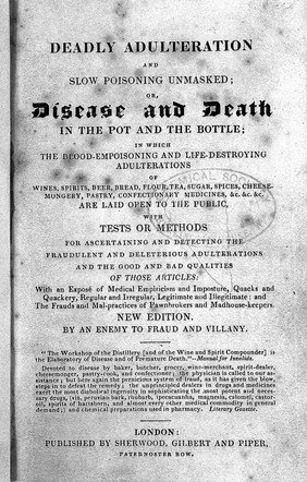 Deadly adulteration and slow poisoning unmasked...