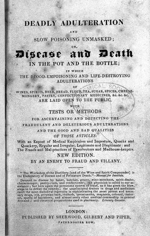 view Deadly adulteration and slow poisoning unmasked...