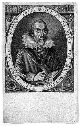 Aaron Rathborne. Line engraving by S. de Passe, 1616.