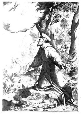 Saint Francis receiving the stigmata.