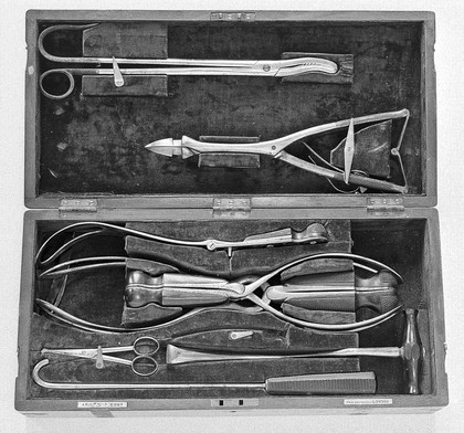 Obstetrical case mid. 19th century.