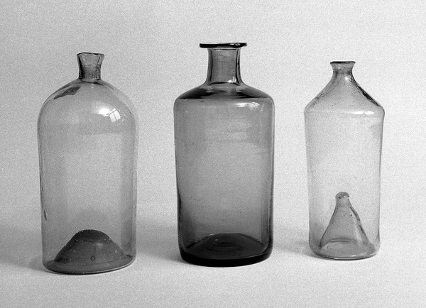 Medicine bottles, 18th century.