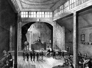 view Mr. Gray's School, Westminster: the interior. Lithograph by J. Miller.