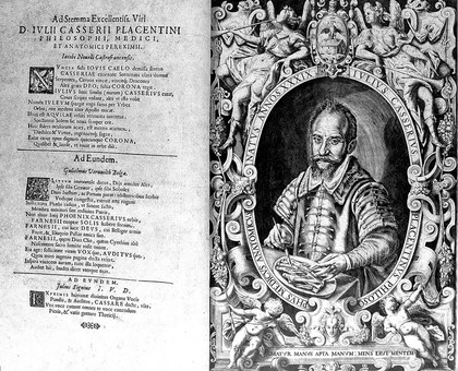 Julii Casserii Placentini ... De vocis auditusque organis historia anatomica singulari fide methodo ac industria concinnata tractatibus duobus explicata ac variis iconibus aere excusis illustrata / [Giulio Cesare Casseri].