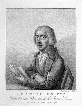 Sir James Edward Smith. Stipple engraving by B. Pastorini, 1796.