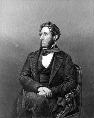 Anthony Ashley Cooper, 7th Earl of Shaftesbury. Stipple engraving by D. J. Pound, 1858, after J. Mayall.