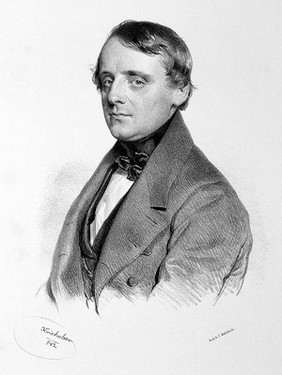 August, Ritter von Schaeffer. Lithograph by J. Kriehuber, 1842.