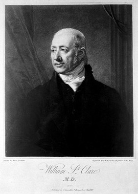 William St Clair. Mezzotint by S. W. Reynolds, 1820, after J. Lonsdale.