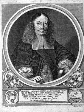 Philippus Jacobus Sachse de Löwenheimb. Line engraving by P. Kilian after J. Lindnitz.