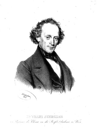 Franz Coelestin, Ritter von Schneider. Lithograph by J. Kriehuber, 1854.