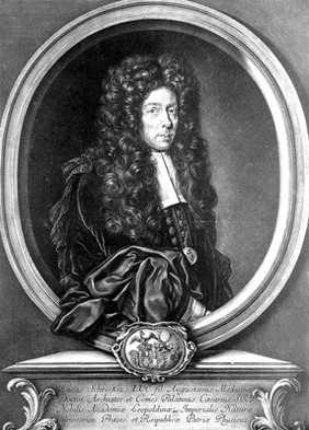 Lucas von Schröck. Mezzotint by E. C. Heiss, 1698, after I. Fisches, junior.