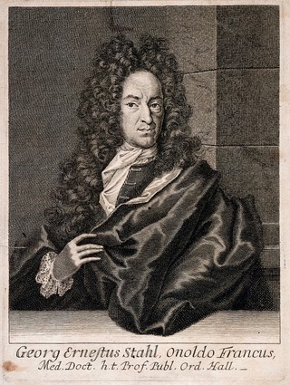 Georg Ernst Stahl. Line engraving, 1715.