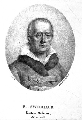 François Xavier Swediaur [Schwediauer, Swediar]. Lithograph by Langlumé after L. Lorin.