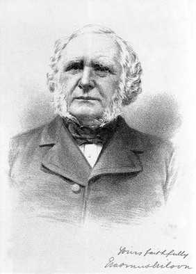 Sir William James Erasmus Wilson. Lithograph.