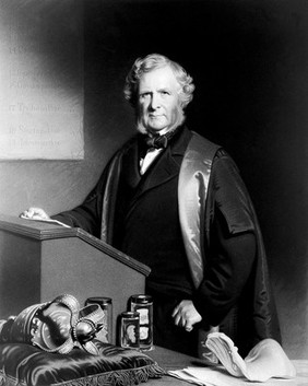 Sir William James Erasmus Wilson. Mezzotint by A. Scott, 1873, after S. Pearce.