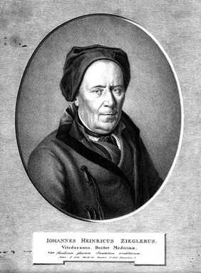 Johann Heinrich Ziegler. Lithograph by J. Brodtmann.