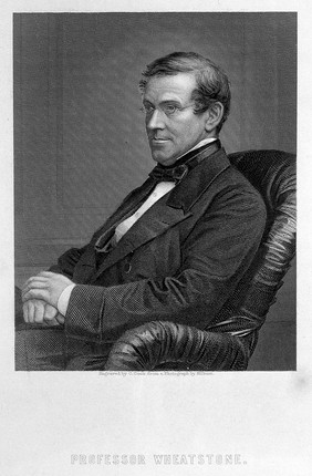 Sir Charles Wheatstone. Stipple engraving by C. Cook after W.E. Kilburn.