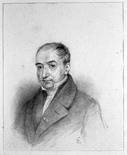 Giacomo Antonio Domenico Tommasini. Pencil drawing by C. E. Liverati, 1841.